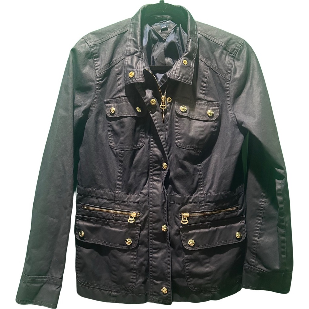 Tommy Hilfiger Navy Blue Utility Jacket with Structured Fit